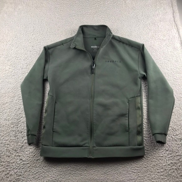 YoungLA Other - YoungLA Tux Track Jacket Mens M Sage Green Full Zip Mock Neck Activewear #541
